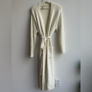 Skims cozy knit robe, bone color, size S/M